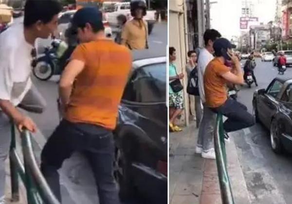 泰国人气男星马里奥驾车与出租车相撞