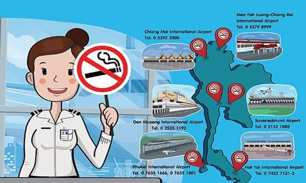 赴泰国旅游的游客请注意！2月3日起泰国6大机场已全面禁烟