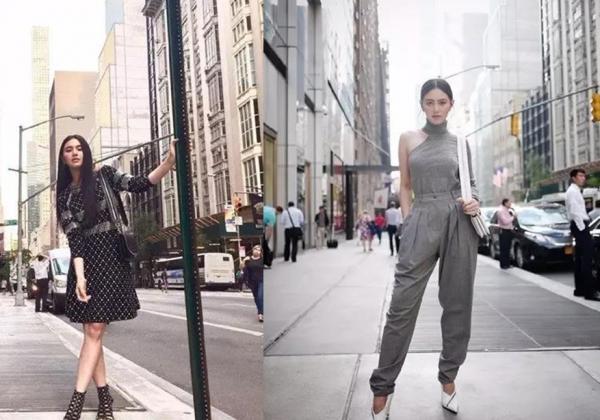 泰国当红女星Mai Davikah现身美国参加纽约时装周，街拍照堪称时尚大片
