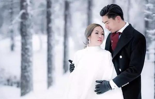 泰国明星New-Peck的雪中婚纱照，太浪漫！