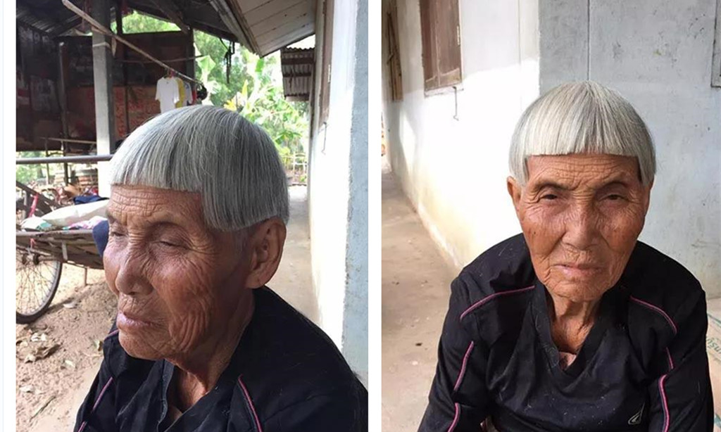 哈哈哈哈哈~泰国网友亲手给母亲剪了一个这样新发型.jpg