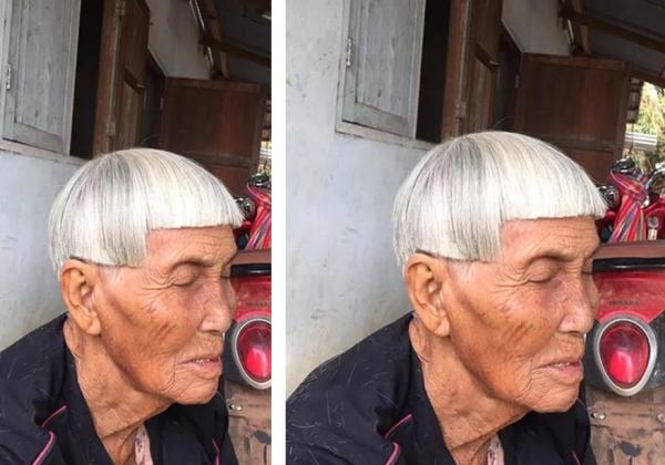 哈哈哈哈哈~泰国网友亲手给母亲剪了一个这样新发型