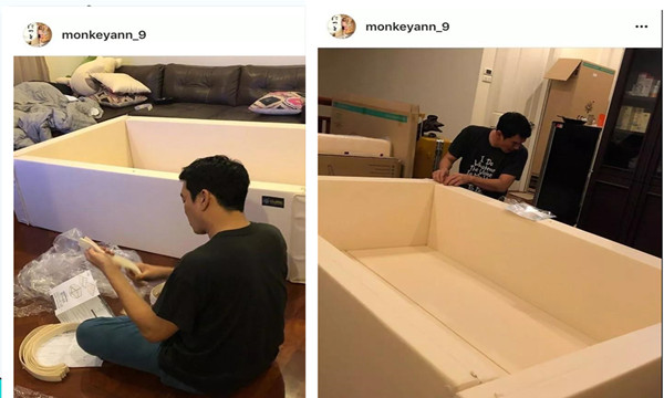 泰国男星Chakrit “巧克力大叔”贴心为儿子组装婴儿床，粉丝大赞好爸爸.jpg