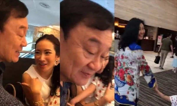 泰国前总理他信英拉兄妹和家人在新加坡游玩，笑容满面气氛愉悦3.jpg
