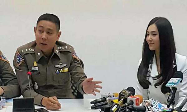 　　泰国当红女星Bella现身警局澄清减肥产品广告夸大4.jpg
