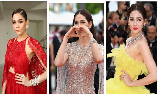 泰国女星Chompoo被评为第71届戛纳红毯最美造型